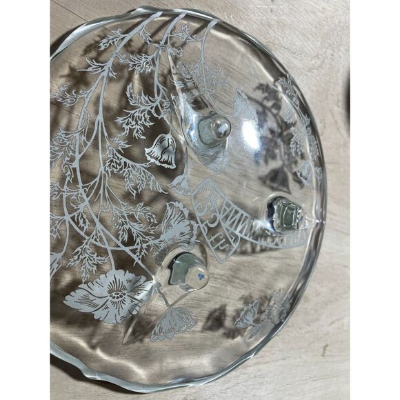 25th Anniversary vintage glass and silver plate - Picture 5 of 5